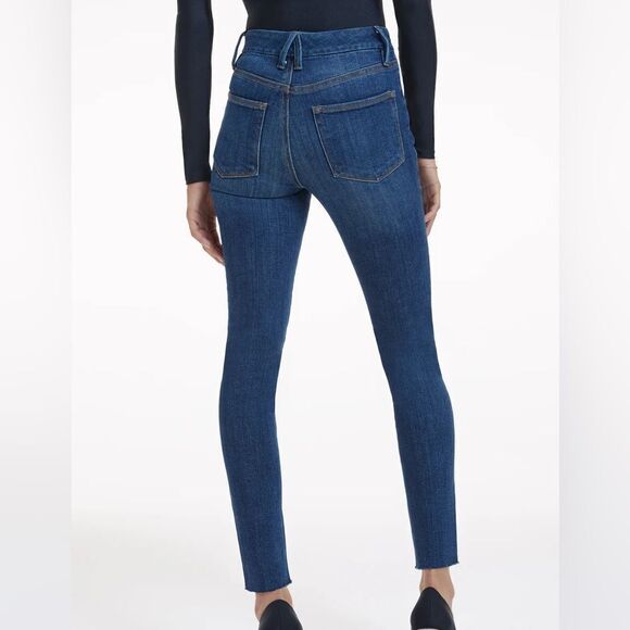 Good American Good Curve High Waist Distressed Jeans Size 10 - Picture 2 of 11